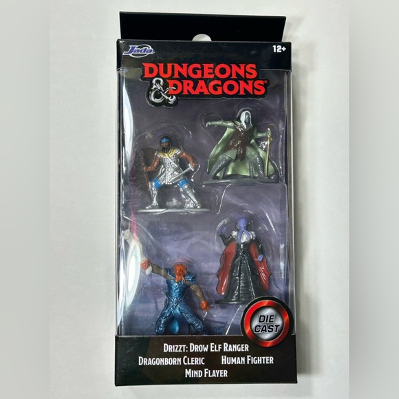 Dungeons & Dragons - Jada Diecast Drow Elf, Dragonborn, Human & Mind Flayer - Picture 2 of 8